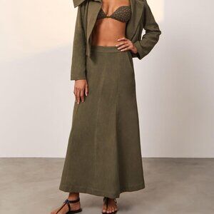 NWT's VIX Tiana Long Skirt - Evergreen Size Medium
